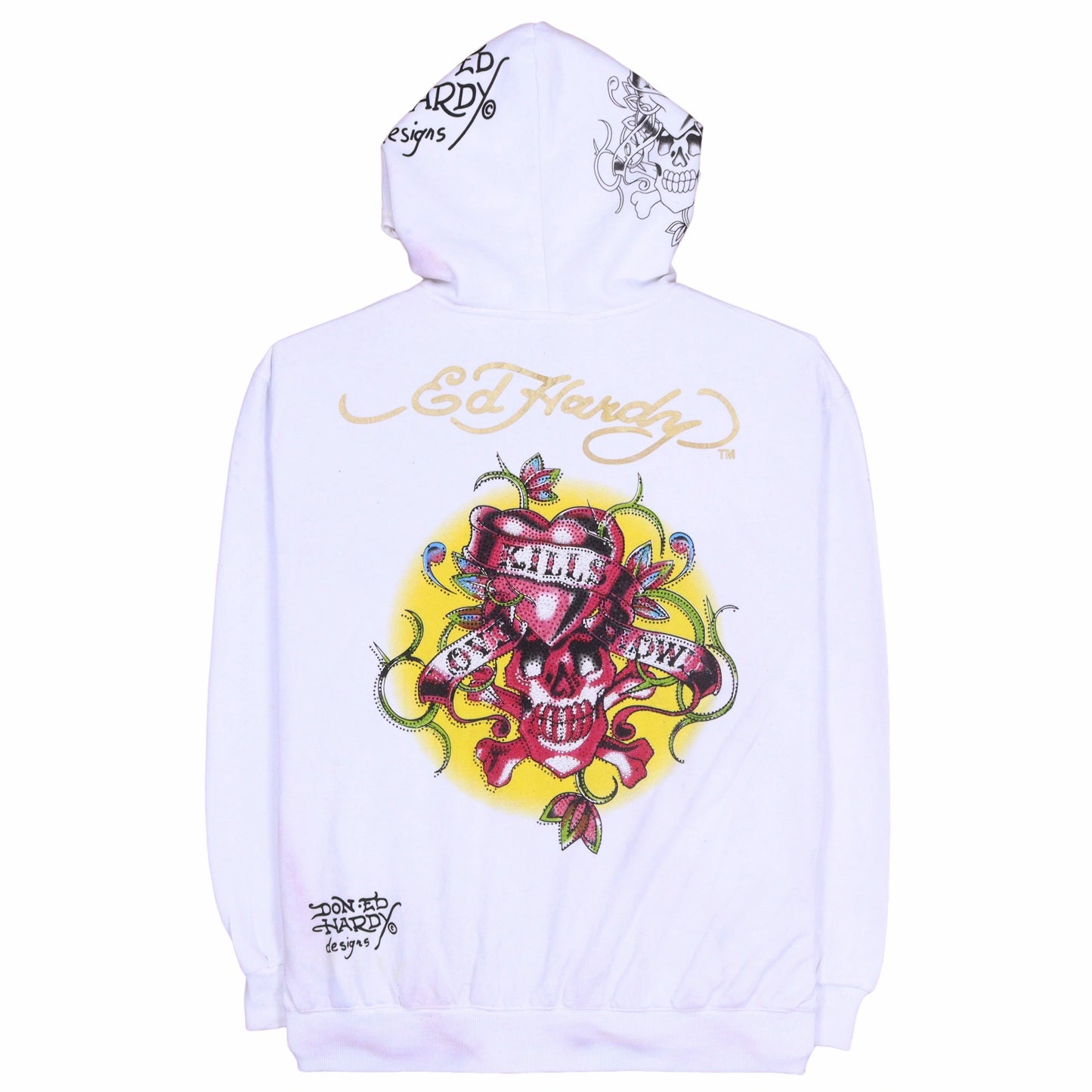 Ed Hardy White Sweatshirt - M