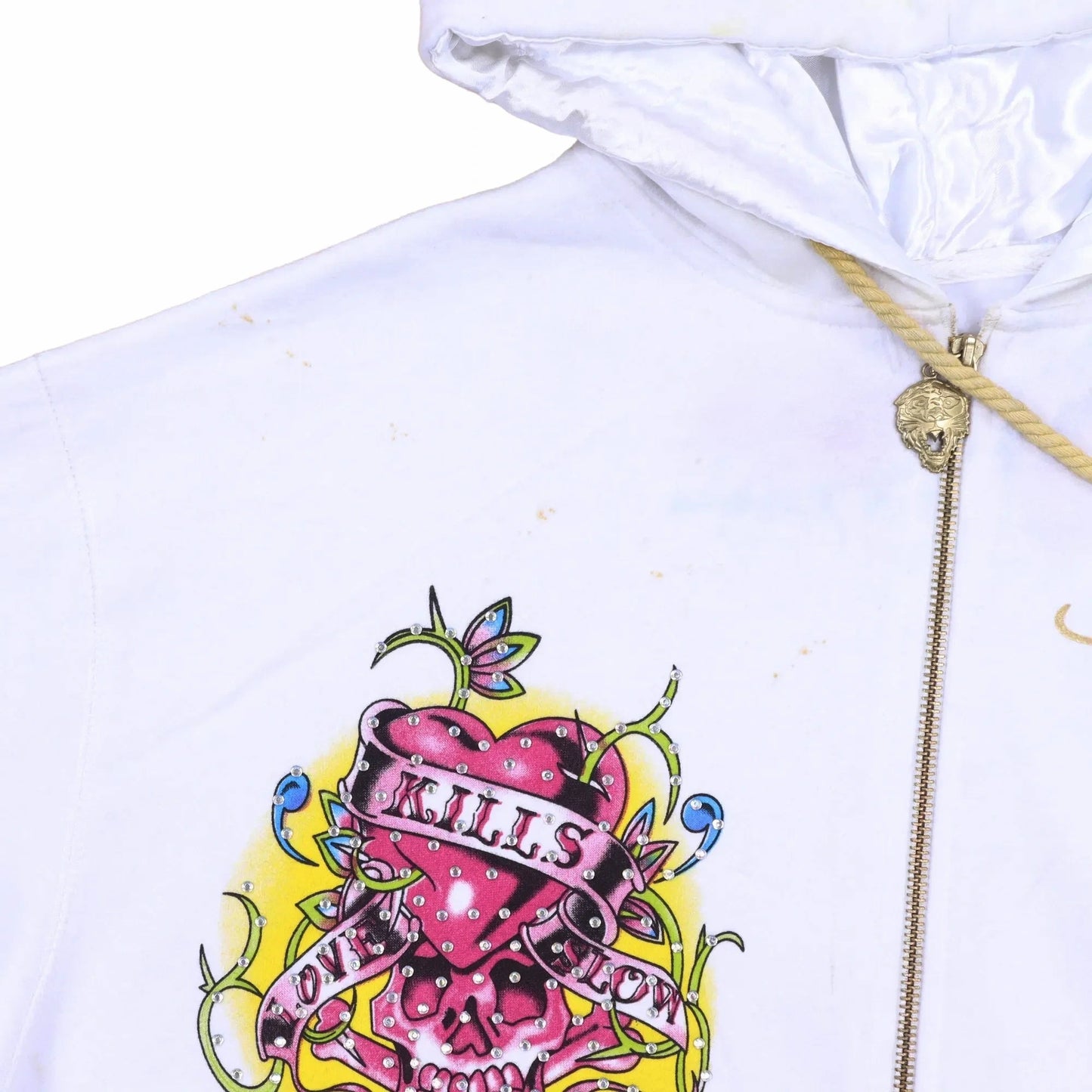 Ed Hardy White Sweatshirt - M